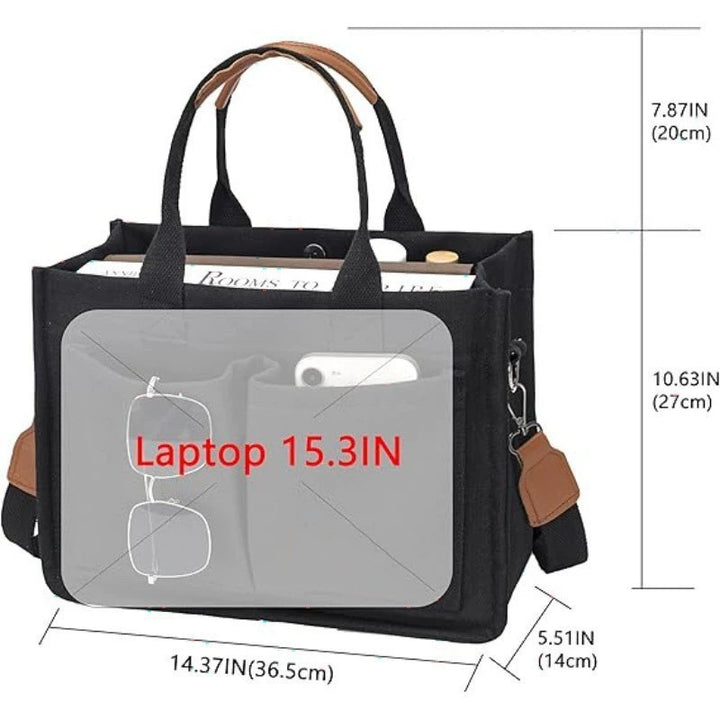Multifunctional tote bag with numerous interior compartments Kalsten