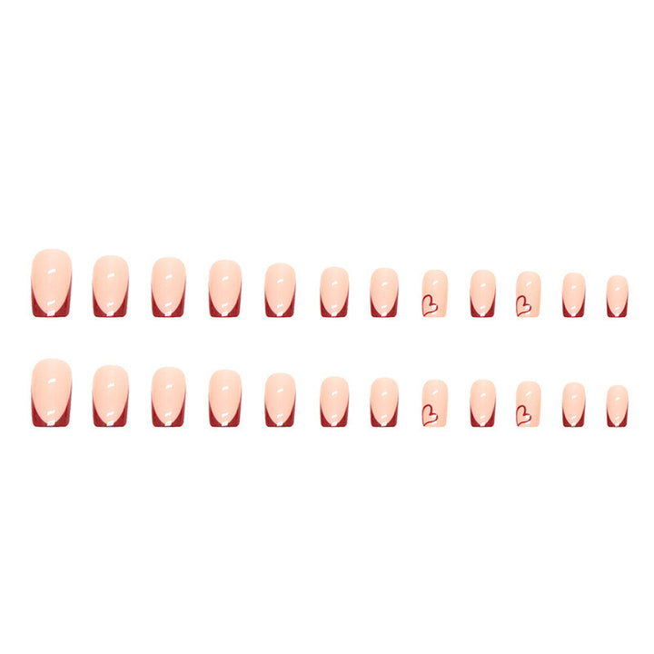 Heart-Shaped Border Nail Art Kalsten