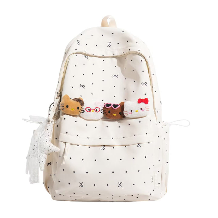 Backpack with Charming Animal Applications and Practical Compartments Kalsten