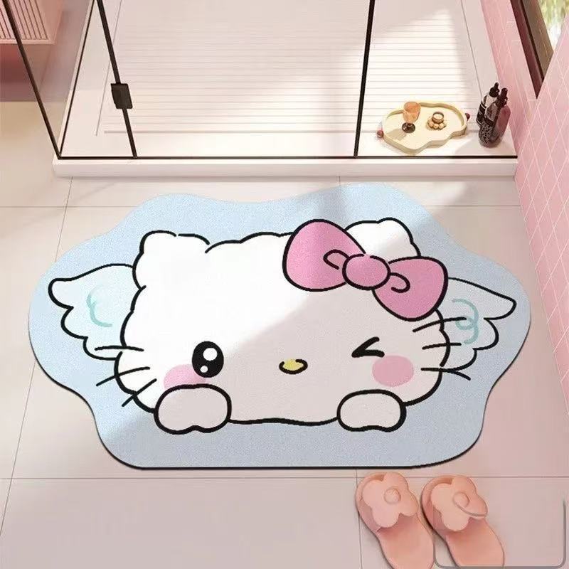 Playful Cartoon Character Bath Rug Decor