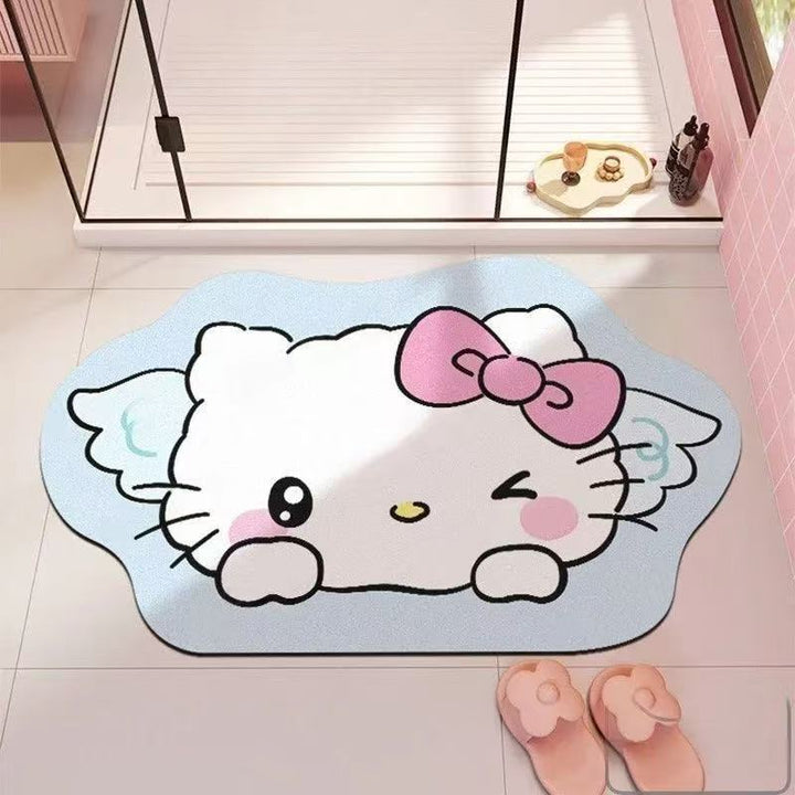 Playful Cartoon Character Bath Rug Decor