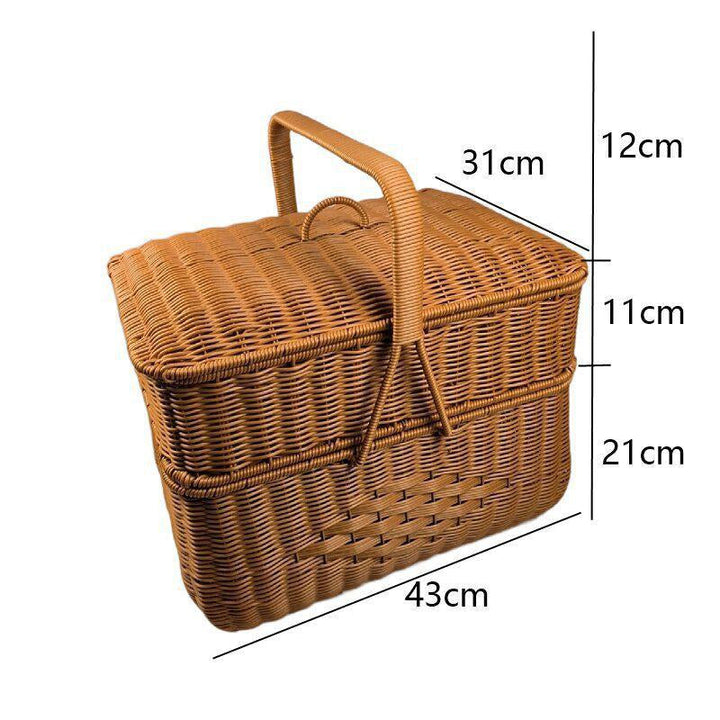 Multi-Layer Woven Picnic Storage Basket Kalsten