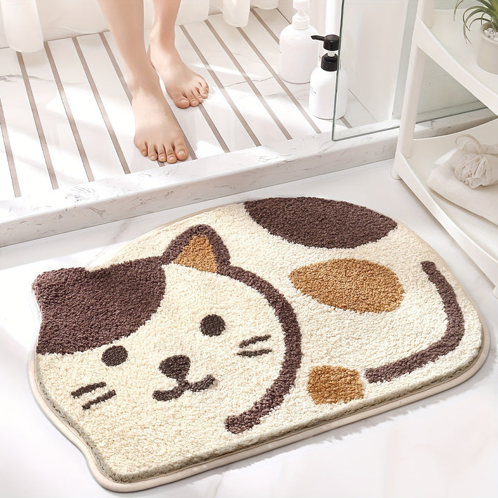 Fluffy Heart-Patterned Indoor Doormat