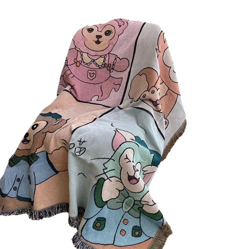 Playful Cat-Themed Throw Blanket