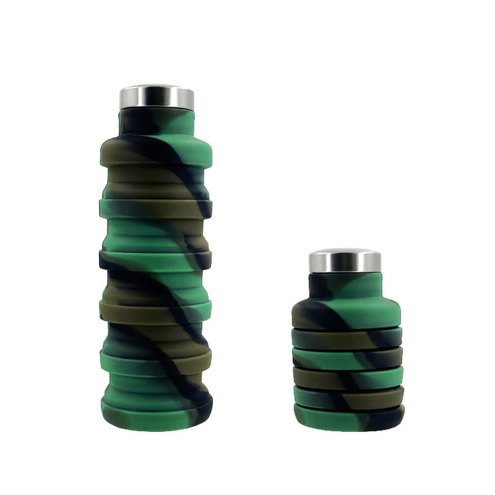 Women flexible silicone drinking bottle with integrated folding function Kalsten
