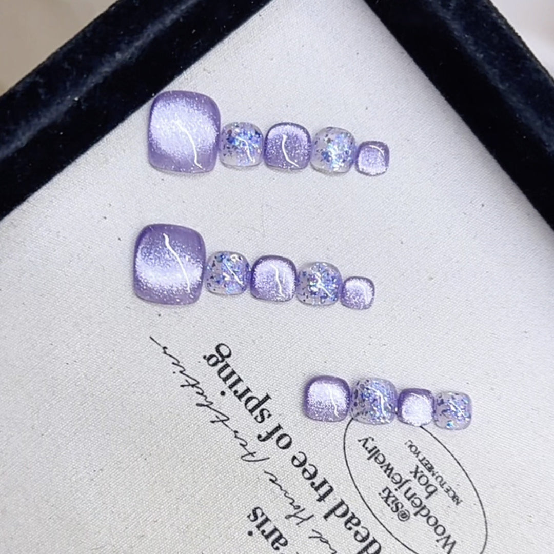 Glittery Press-On Nail Tips Set Kalsten