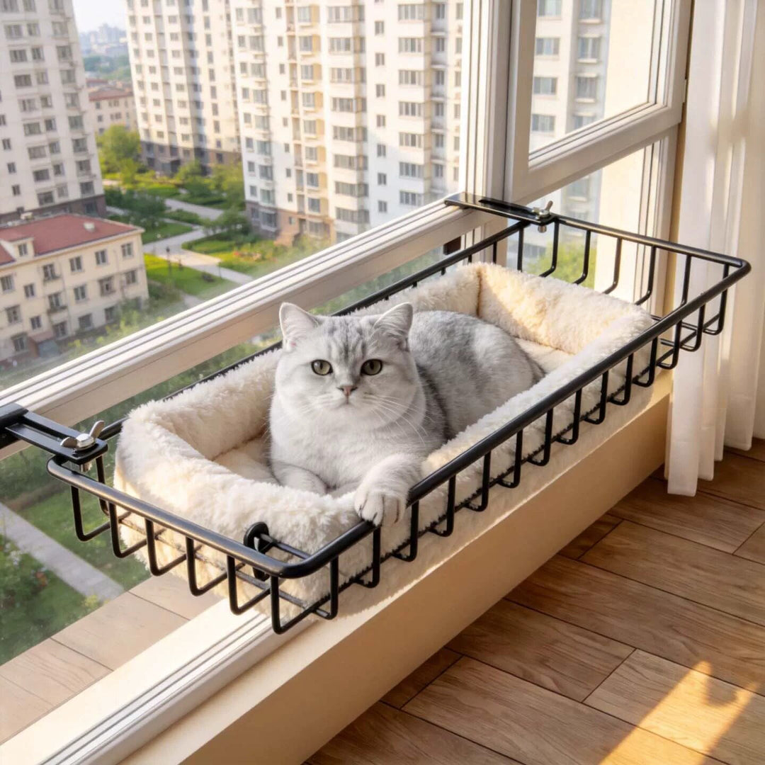 Over-Window Slide-Out Drying Rack with Wire Basket and Under-Hanger Rod