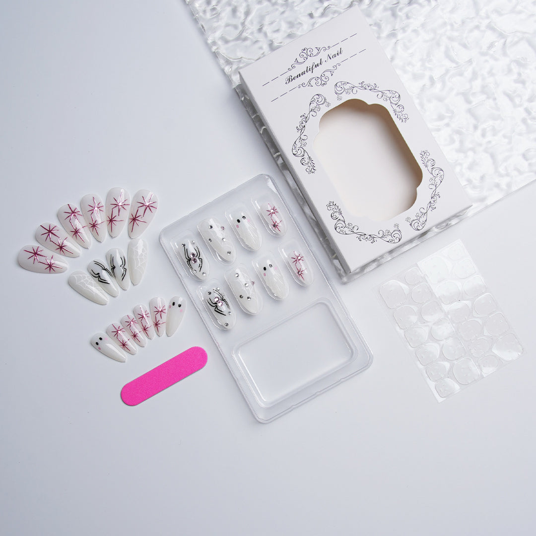 Artistic nail set with stainless steel applications Kalsten