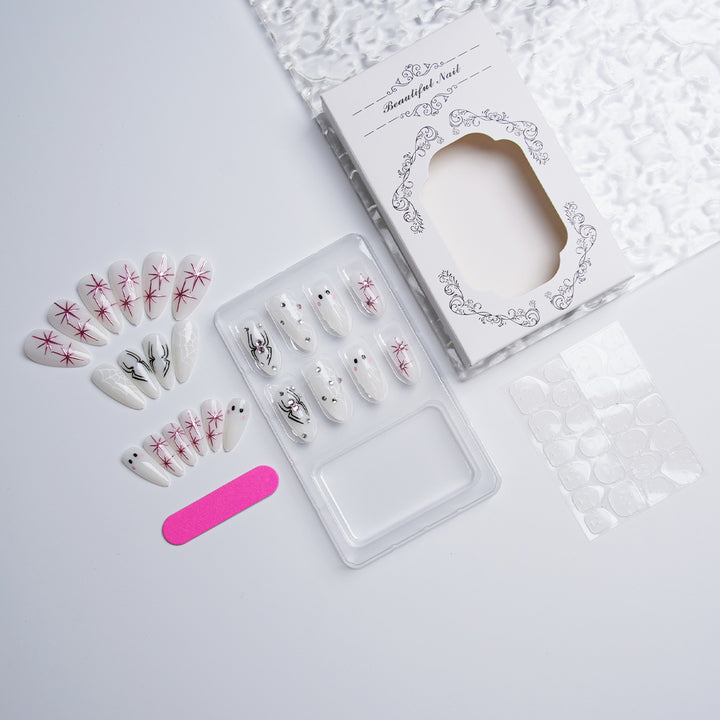 Artistic nail set with stainless steel applications Kalsten