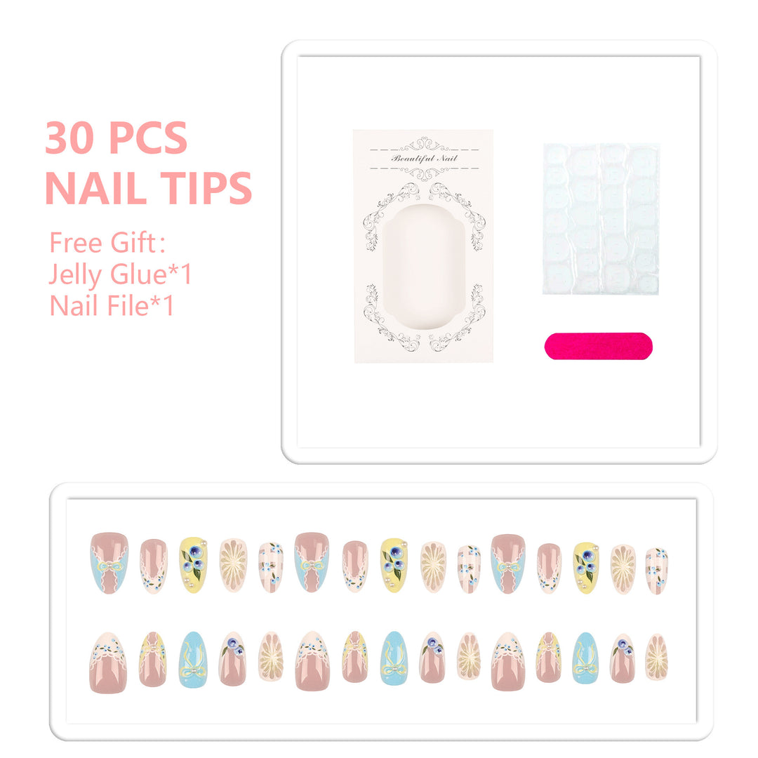 Decorative Nail Tips Set with Accessories