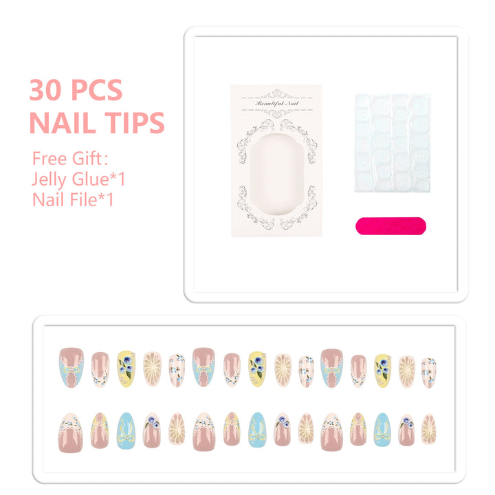 Decorative Nail Tips Set with Accessories