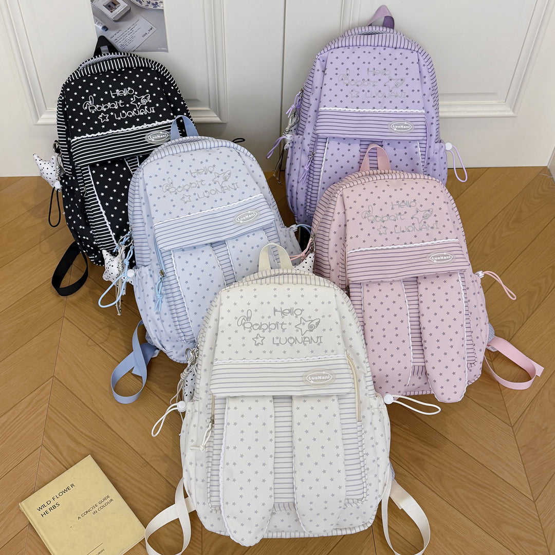 Cute Bunny Ear Patterned Backpack Kalsten