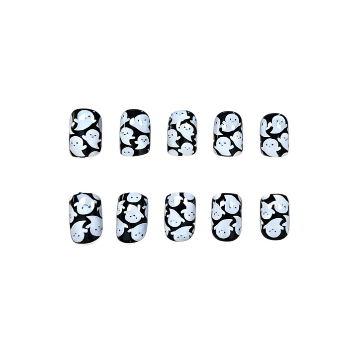 Halloween-Themed Ghost Design Nail Art Kalsten