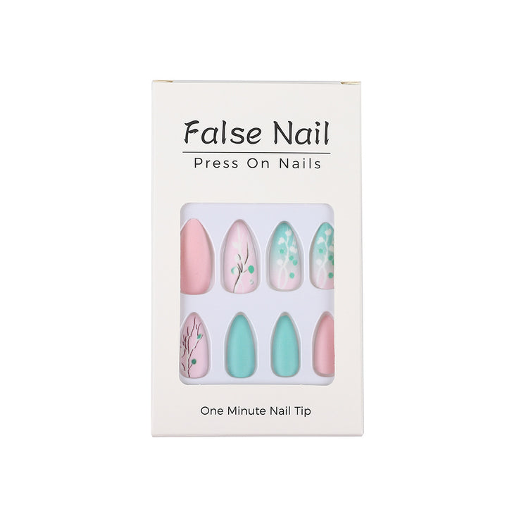 Artificial nails in romantic floral design Kalsten