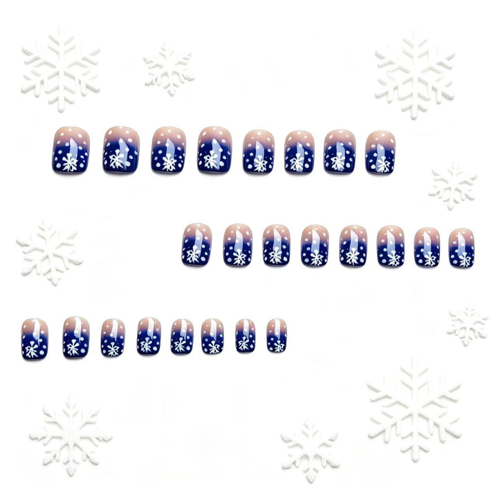 Artificial nails with winter snow crystal design Kalsten