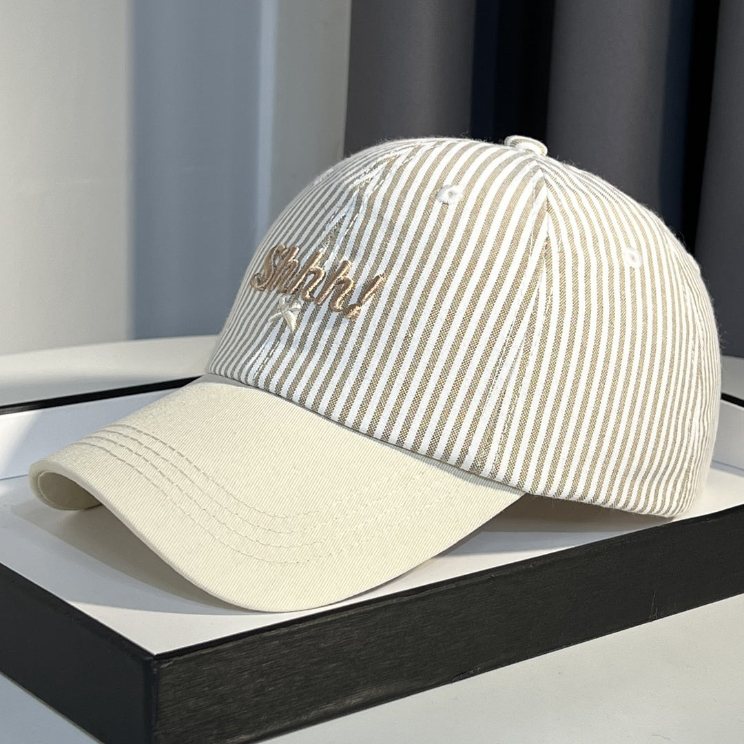 Striped Cotton Baseball Cap