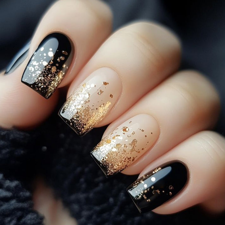 Elegant Glitter Ombre Nail Art Extensions Kalsten