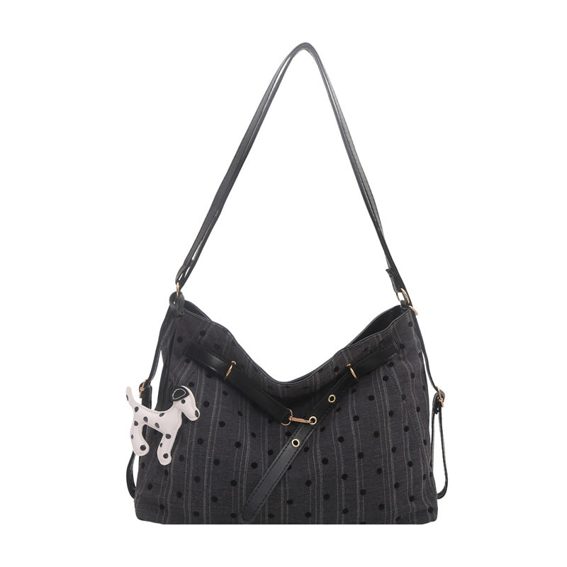 Stylish Pet-Accented Shoulder Handbag
