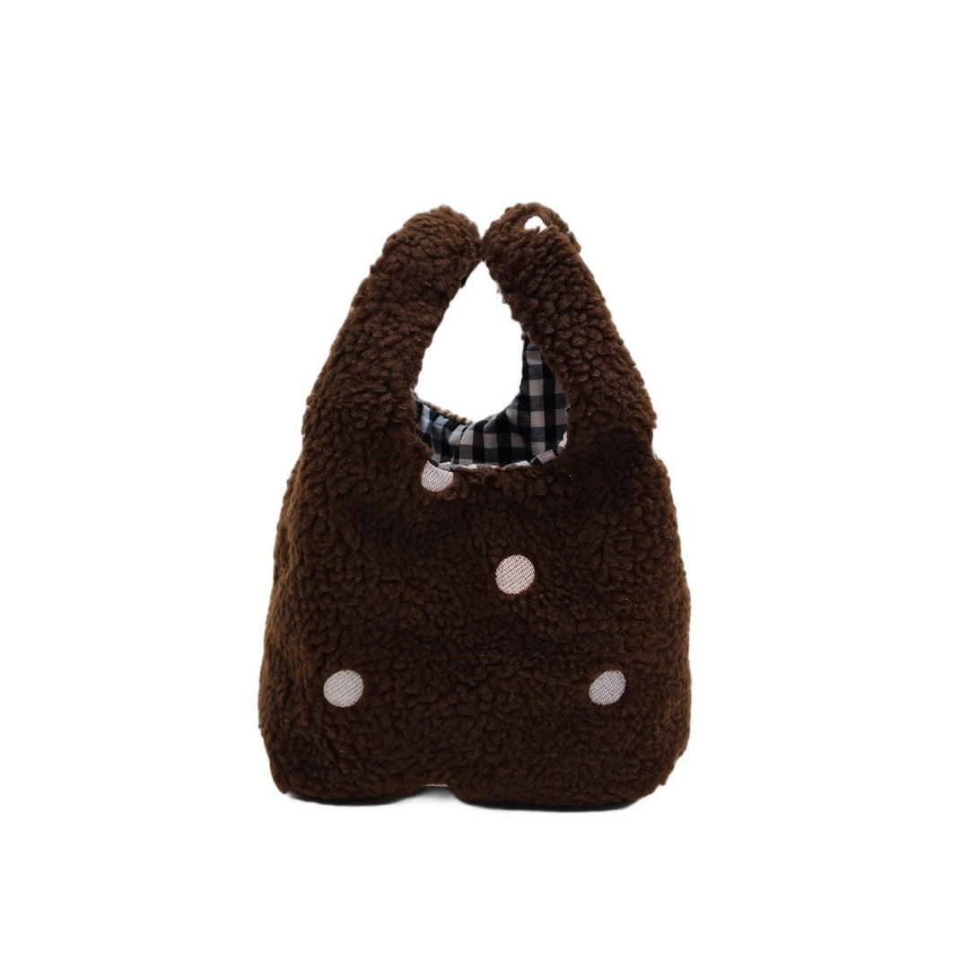 Compact Fuzzy Polka Dot Sling Bag Kalsten