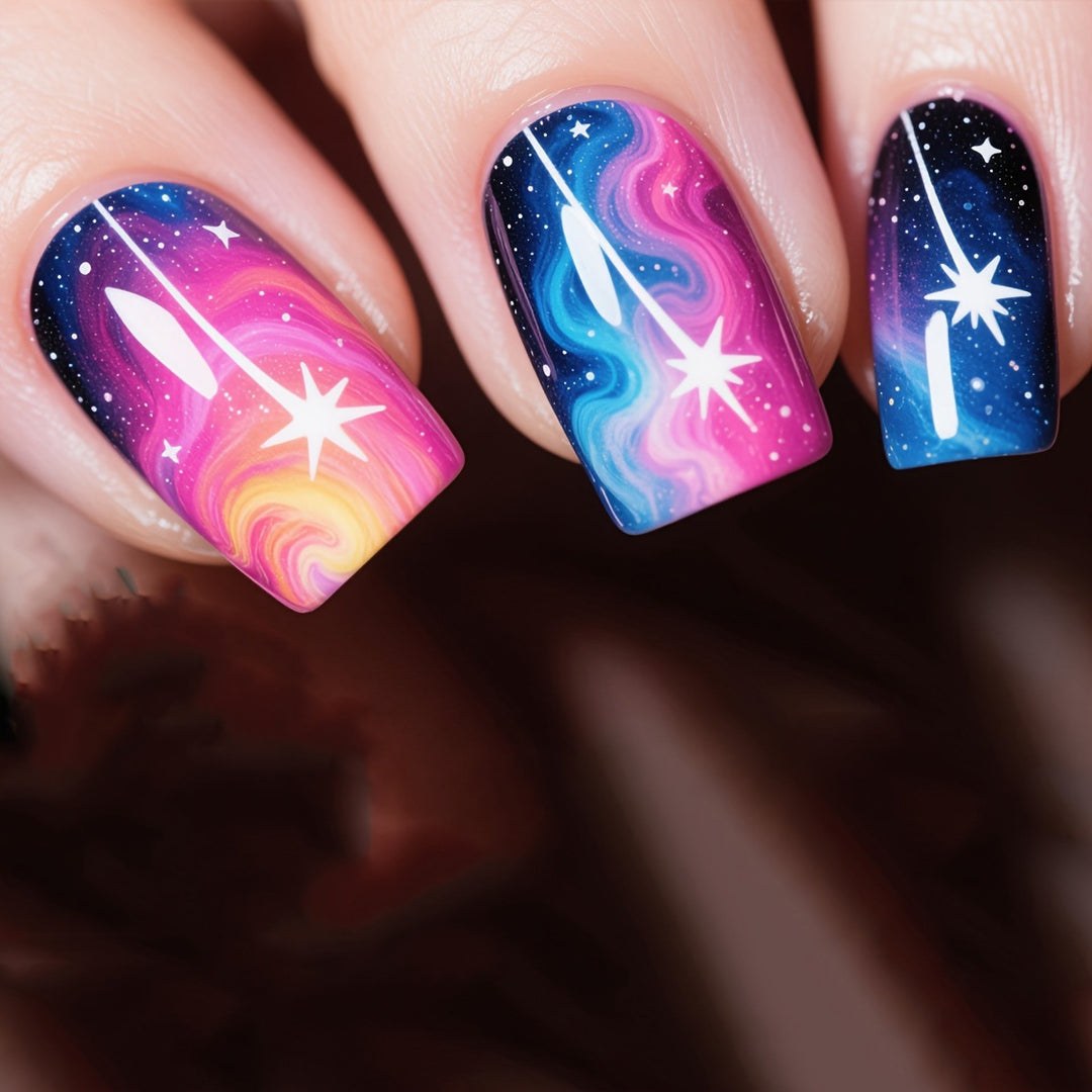 Galactic Art Nails In Modern Color Shading Design Kalsten