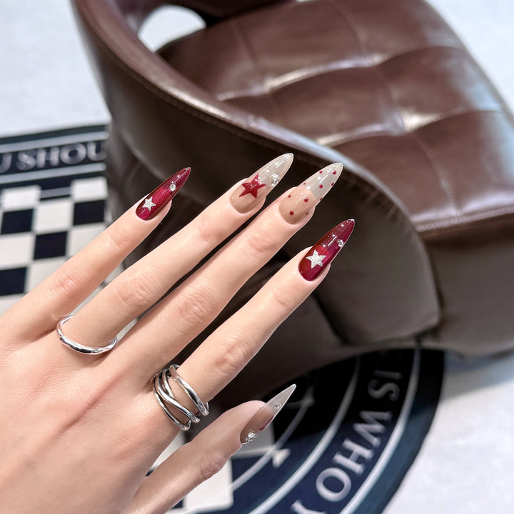 Star-Accent Press-On Nail Set Kalsten