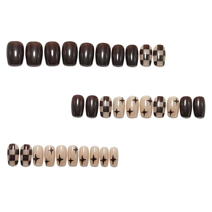 Artificial nails with modern geometric patterns Kalsten