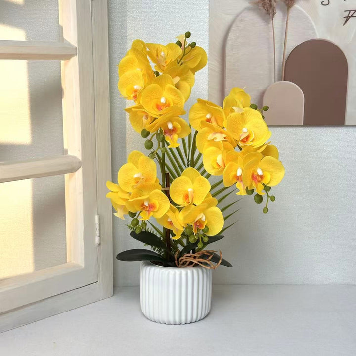Artificial Orchid Arrangement for Decorative Home Display