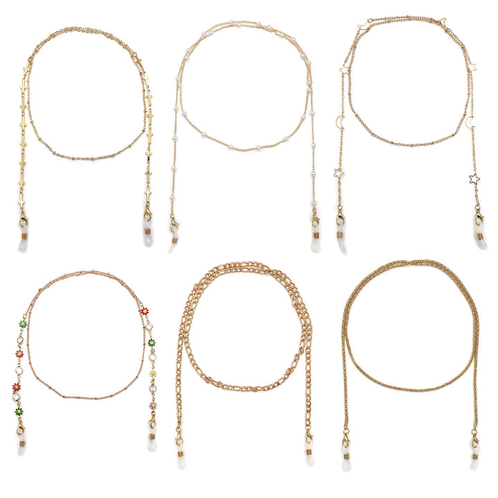 Elegant Cross-Embellished Eyewear Chain Kalsten