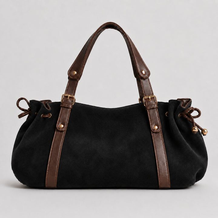 Structured Suede Handbag