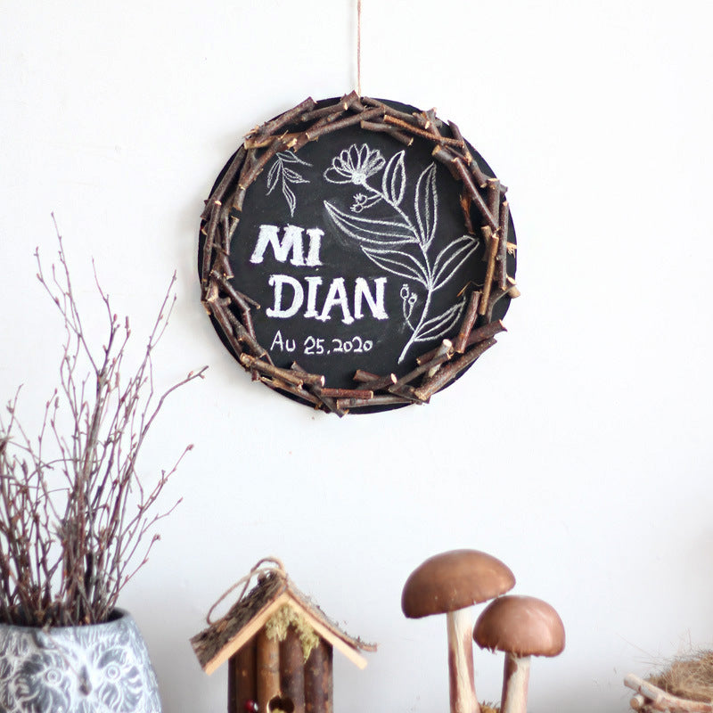 Decorative wall table with rustic frame Kalsten