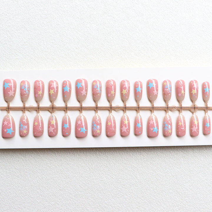 Whimsical Star-Themed Press-On Nail Set Kalsten