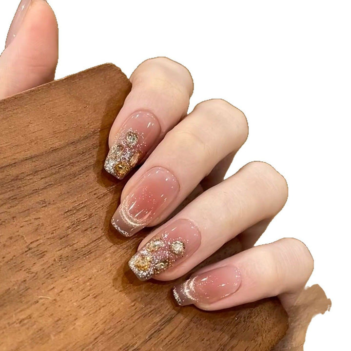 Glamorous Rhinestone Press-On Nails Kalsten