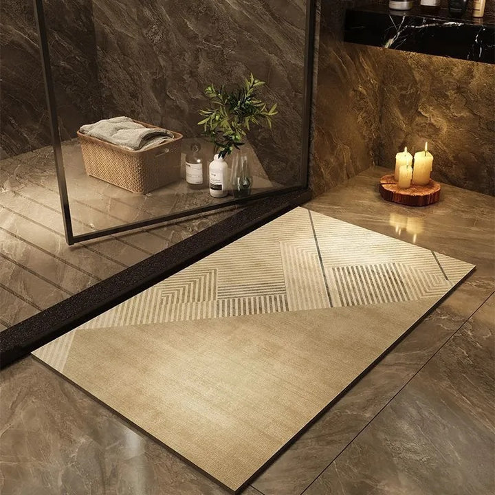 Modern Geometric Bath Mat Kalsten