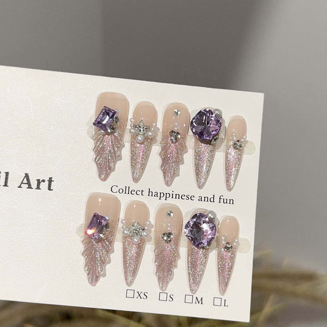 Glamorous Glittering Press-On Nail Art Set