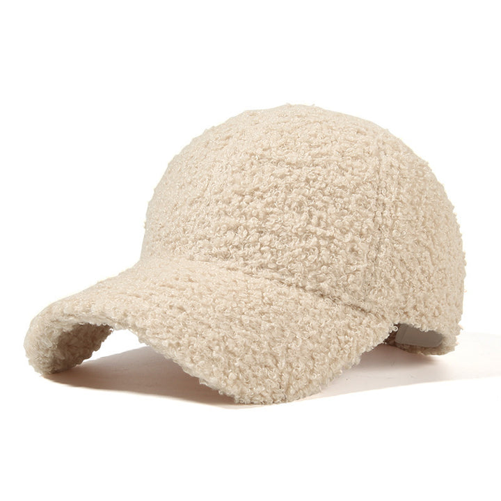 Sherpa Teddy Faux-Shearling Baseball Cap with Curved Brim and Adjustable Back Strap Kalsten