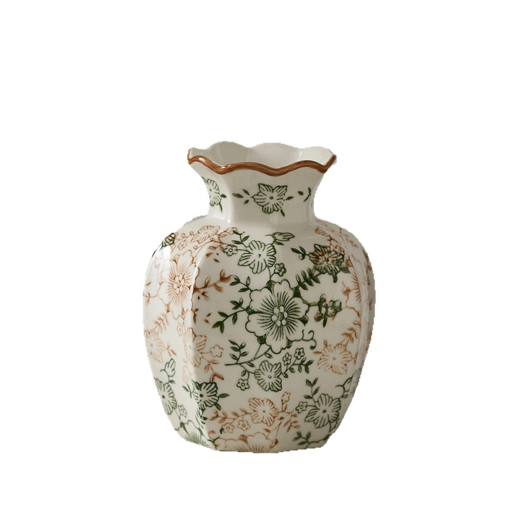 Elegant ceramic vase with floral pattern Kalsten