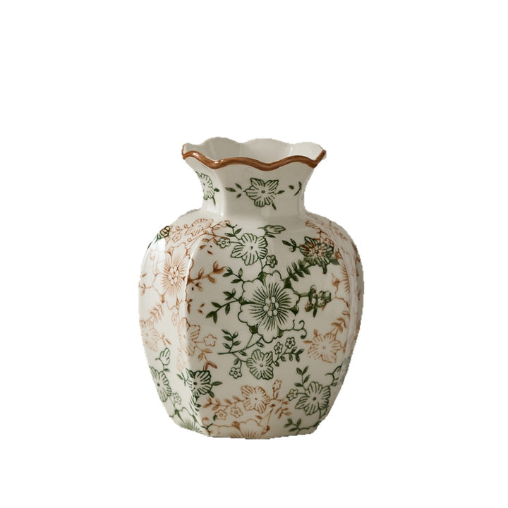 Elegant ceramic vase with floral pattern Kalsten