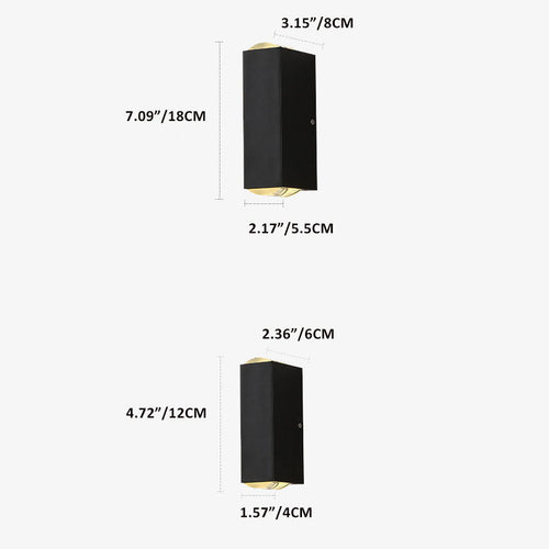 Waterproof Rectangular LED Outdoor Wall Lamp