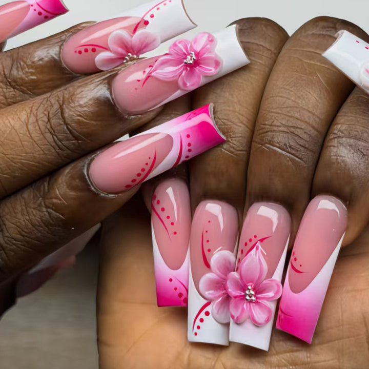 Artistic Floral Stiletto Nail Art Set Kalsten