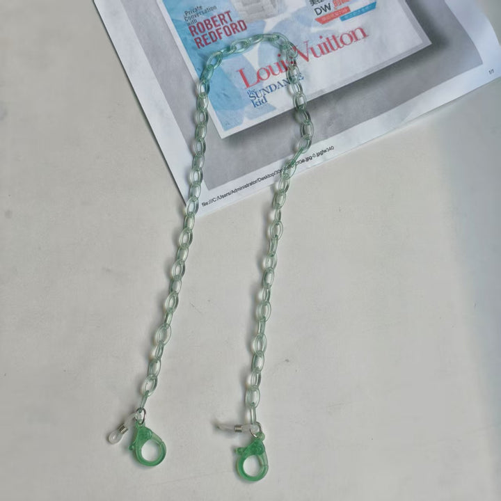 Handmade Glasses Holder Chain Made of Transparent Material Kalsten