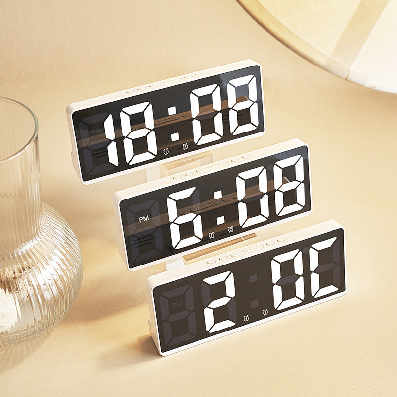 Digital LED alarm clock with large, light blue display and snooze function Kalsten