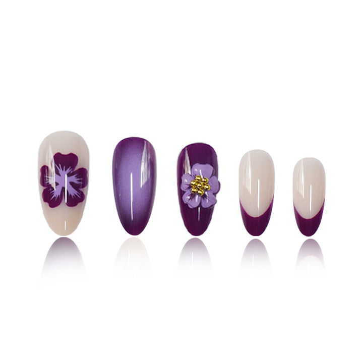 Floral 3D Press-On Nail Extensions Kalsten