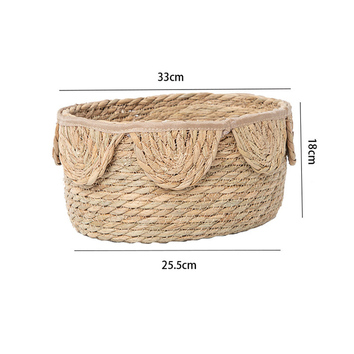Handwoven decorative basket with ruffles Kalsten