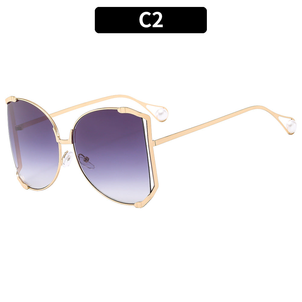 Oversized Geometric Cat-Eye Sunglasses