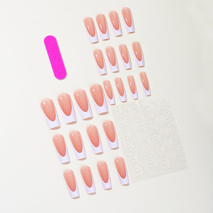 Elegant French Tip Acrylic Nail Extensions Kalsten 1789713347