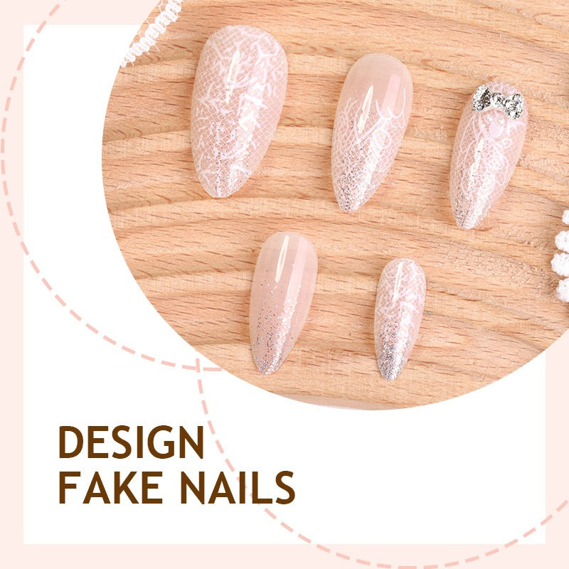 Nail art set with elegant tips and sparkling accents Kalsten