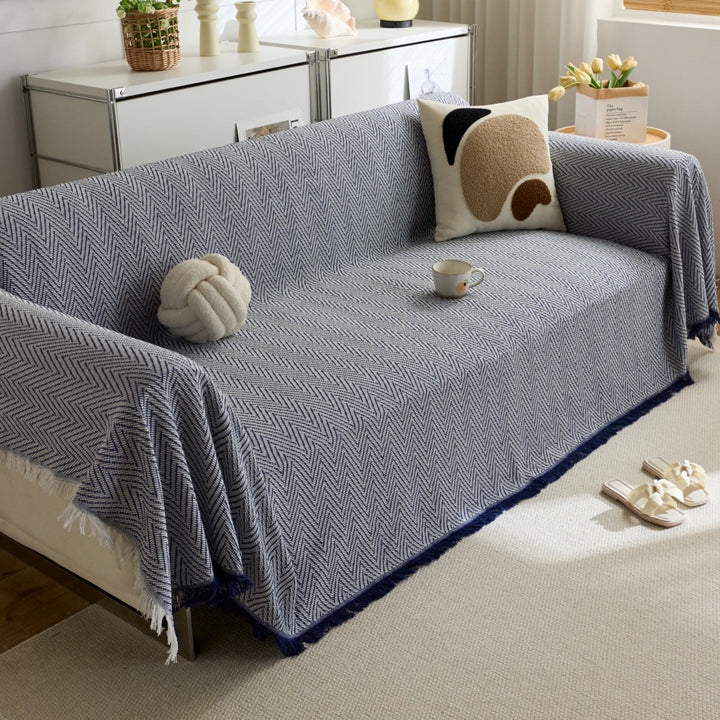 Stylish Herringbone Throw Blanket