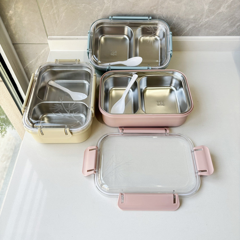 Dual-Compartment Stainless Steel Lunch Box