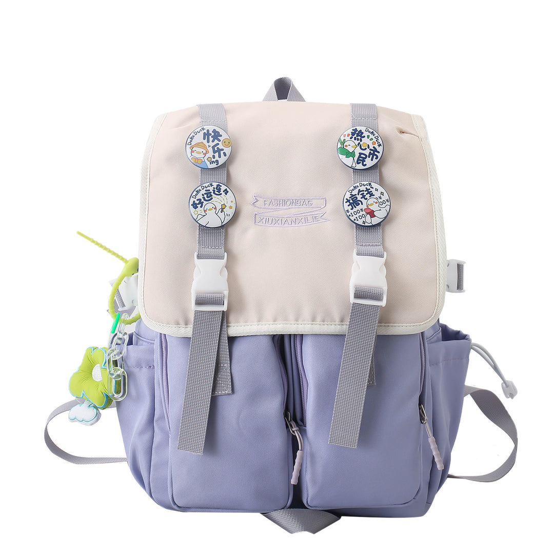 Whimsical Character Print Backpack
