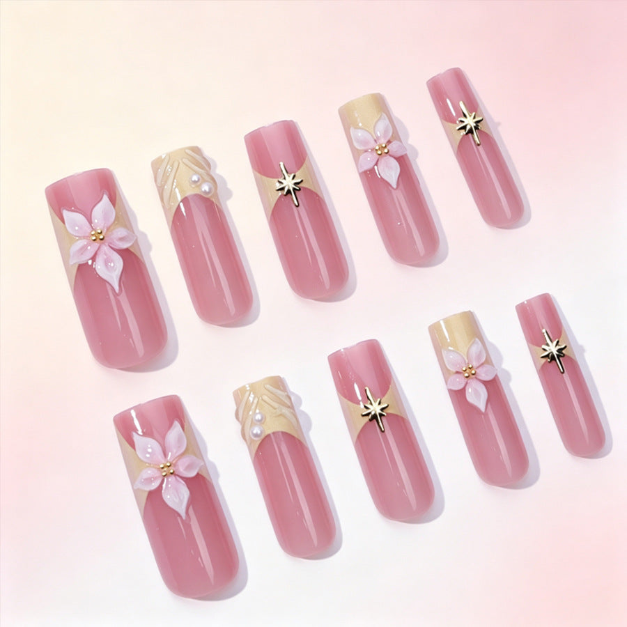 Elegant Floral Design Press-On Nails Kalsten